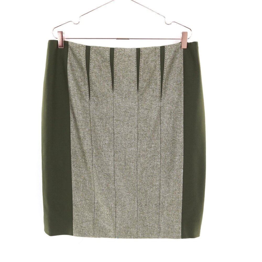Per Se Wool Pencil Skirt‎ Womens 16 Gray Business Multi Media Office Wear Career